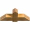 Ekena Millwork Eugene Rough Sawn Timber Gable Bracket, Western Red Cedar, 36"W x 15"H x 6"D x 6"F, 10/12 Pitch GBW036X15X0606EUG00RWR - alternate 4
